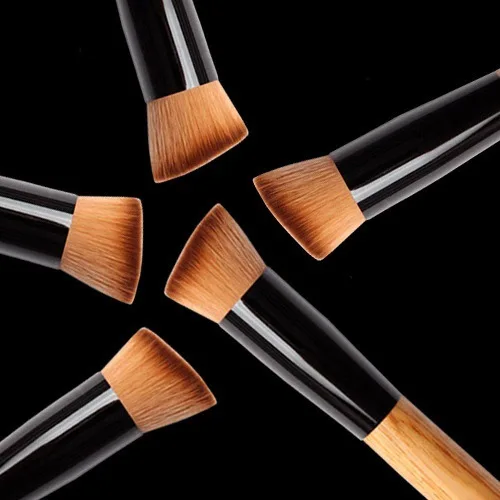 Venta caliente, brocha de maquillaje individual, cabezal plano oblicuo, brocha para base, crema Bb, brocha correctora, colorete, herramienta de belleza, fabricante, venta directa
