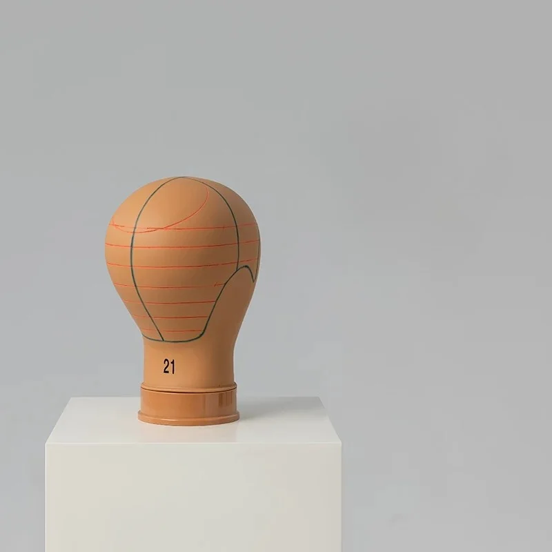 21 22 23 Inch PVC Mannequin Head Cork Canvas Mannequin Wig Making Display