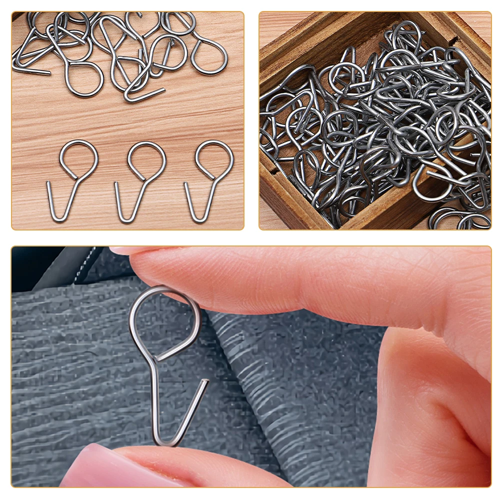 

100 Pcs Car Cushion Hook Seat Cover Clip Filler Automotive Installation Hooks Fixing Steel
