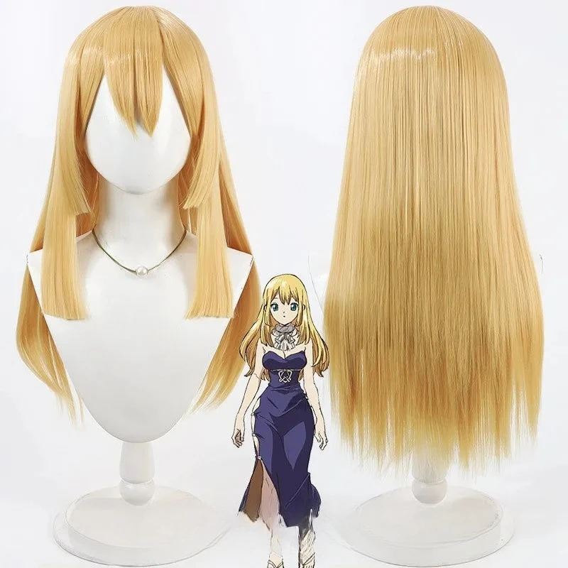 Halloween Party Prop Synthetic Hair Heat Resistant Fiber Anime Dr. Stone Ruri Yuzuriha Ogawa Cosplay Wig
