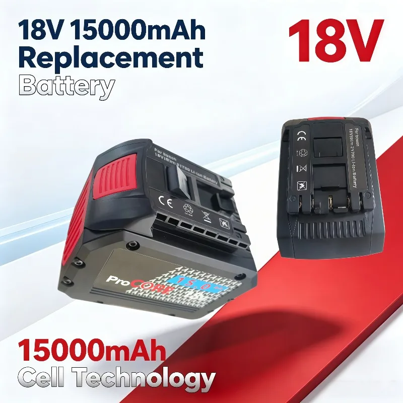15000mAh Draadloze Tool Batterij 18V, Procore Vervangende Batterij Geschikt voor BAT618 GBA21700