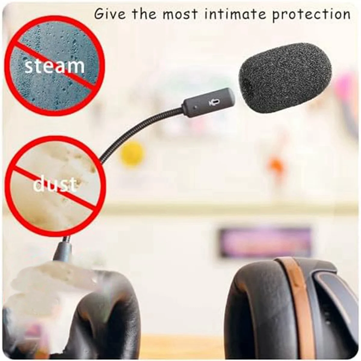 30 Pack Foam Microphone Windscreen,Mini Size Lapel Headset Mic Foam Covers for Headset Microphone