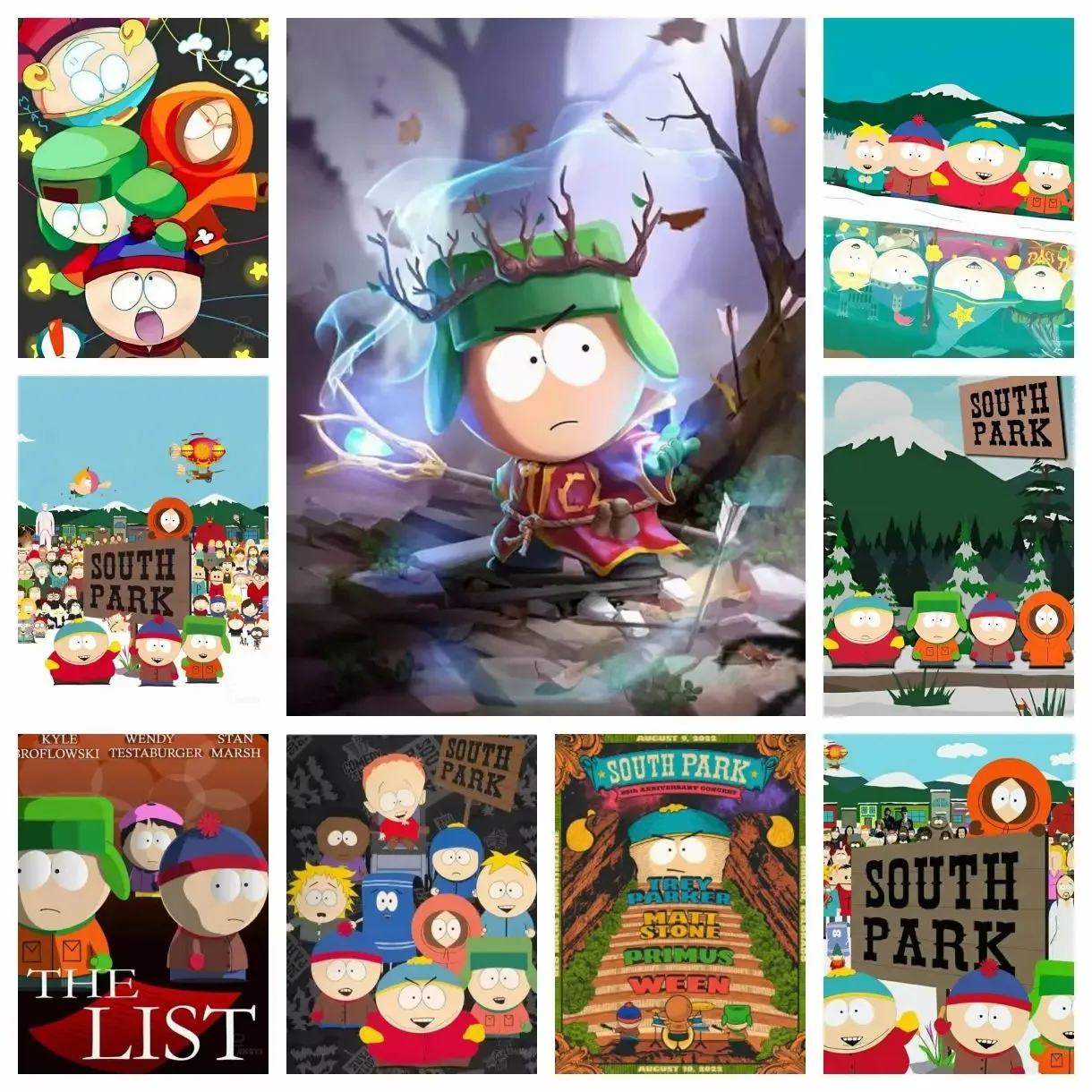Porträt-Malen nach Zahlen, Cartoon, Southpark, Anime, DIY, handgemalt, Malen nach Zahlen für Erwachsene, Kunsthandwerk für Zuhause, Wohnzimmer