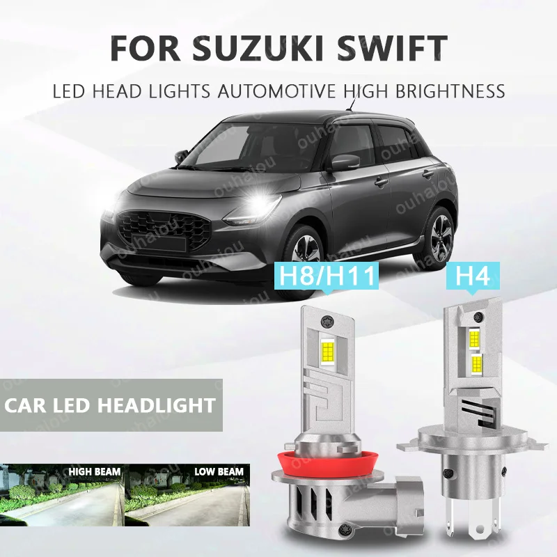

2Pcs H4 H8 H11 LED Headlight LED Lights Head Lamp for Car LED Headlight Bulb with heat sink For SUZUKI Swift