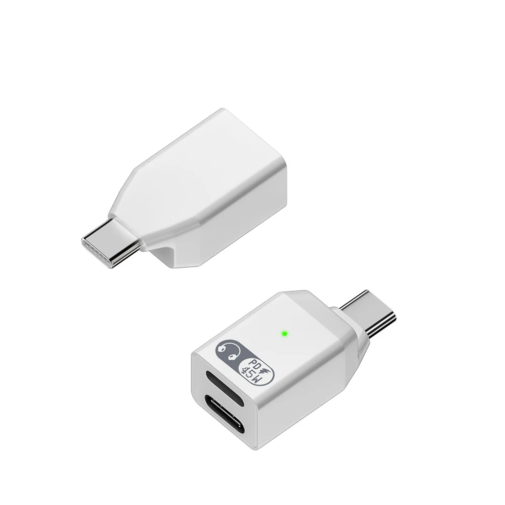 Адаптер для наушников USB C для IOS, алюминий, мощность 45 Вт, компактный дизайн, адаптер для наушников USB C, адаптер для наушников бытовой электроники