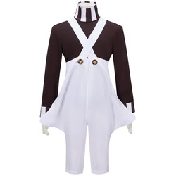 Anime Kids Cosplay Costume Movie Worker Boy Overalls Set Uniform Set With Striped Socks, Halloween Carnival Party Set