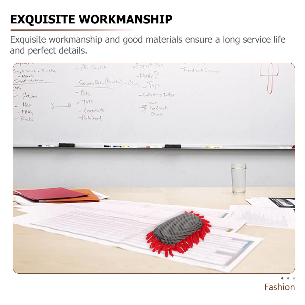 

4pcs Blackboard Erasers Dust Cleaning Sponge White Board Portable Office Chenille Reusable Classroom Tool Whiteboard