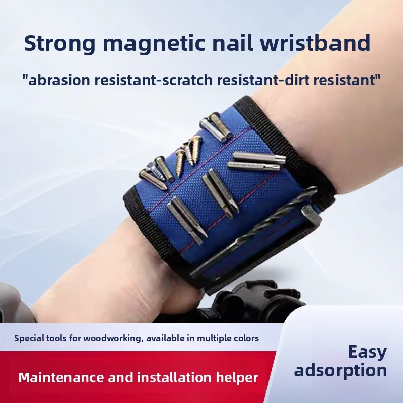 Magnetic Wristband for Screws Nails Drill Bits Strong Magnet Tool Holder for Electricians Carpenters DIY Repair