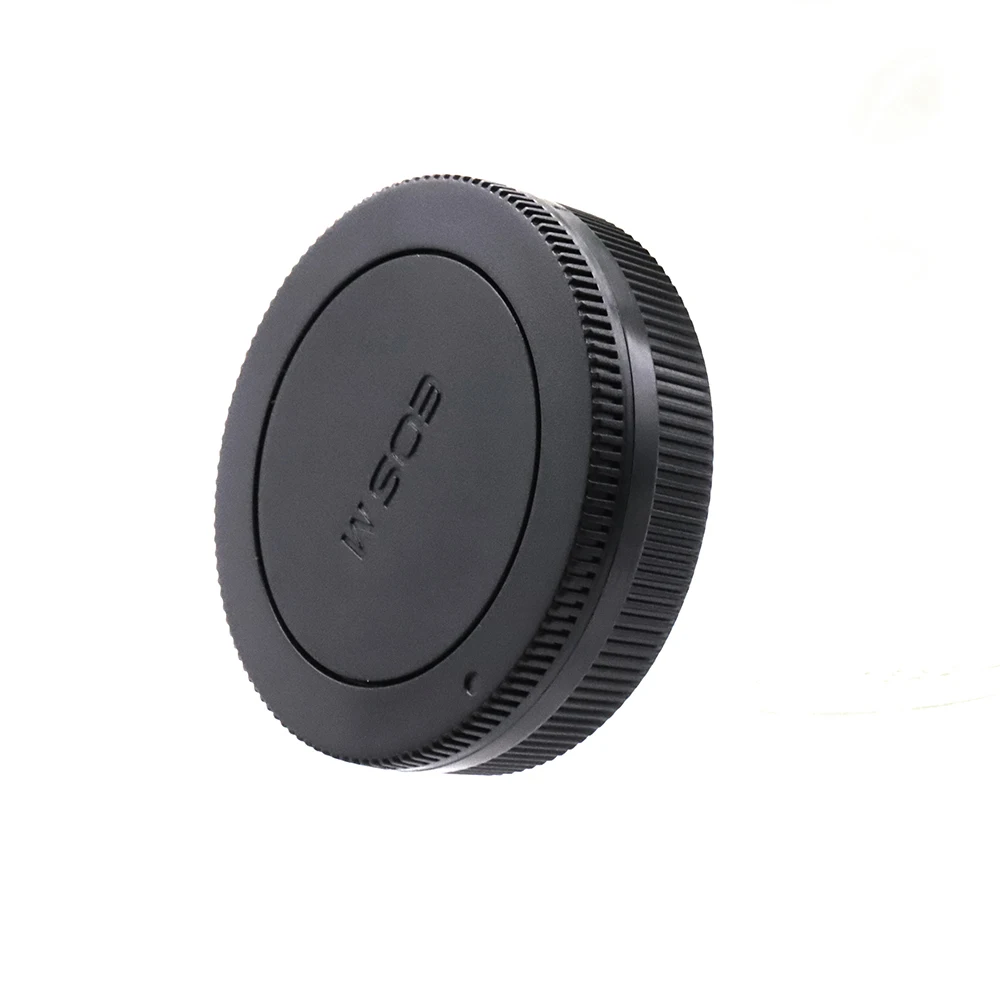 For Canon EOS EF-M EFM Lens Rear Cap or Camera Body Cap or Cap Set Plastic Black Lens Cap Cover Lid With Logo for M5 M6 M50 M200