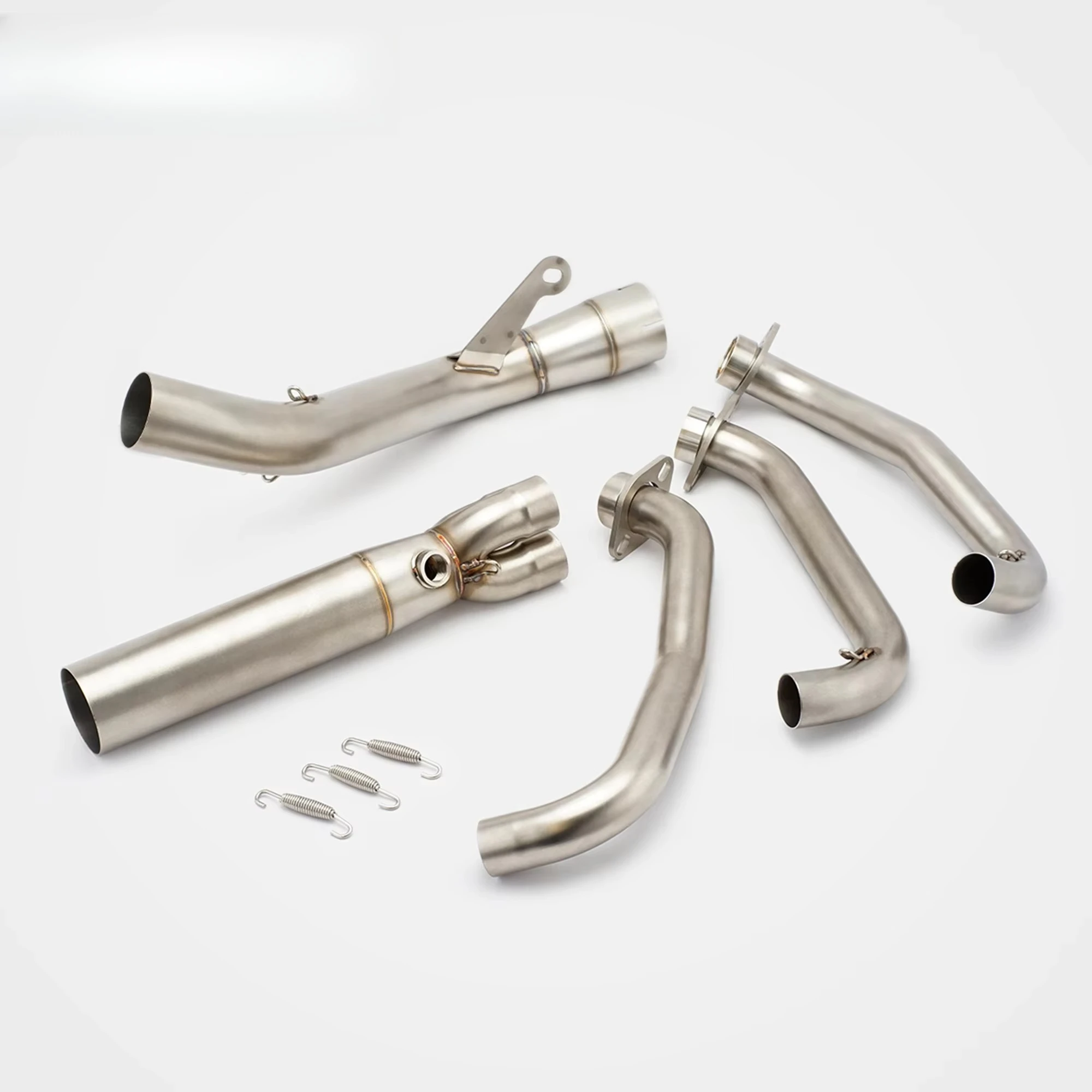 For 675 R1-Style Heat Shield Aftermarket Stainless Steel Full Exhaust AK Model Direct Bolt-on Installation Sportbike Racing