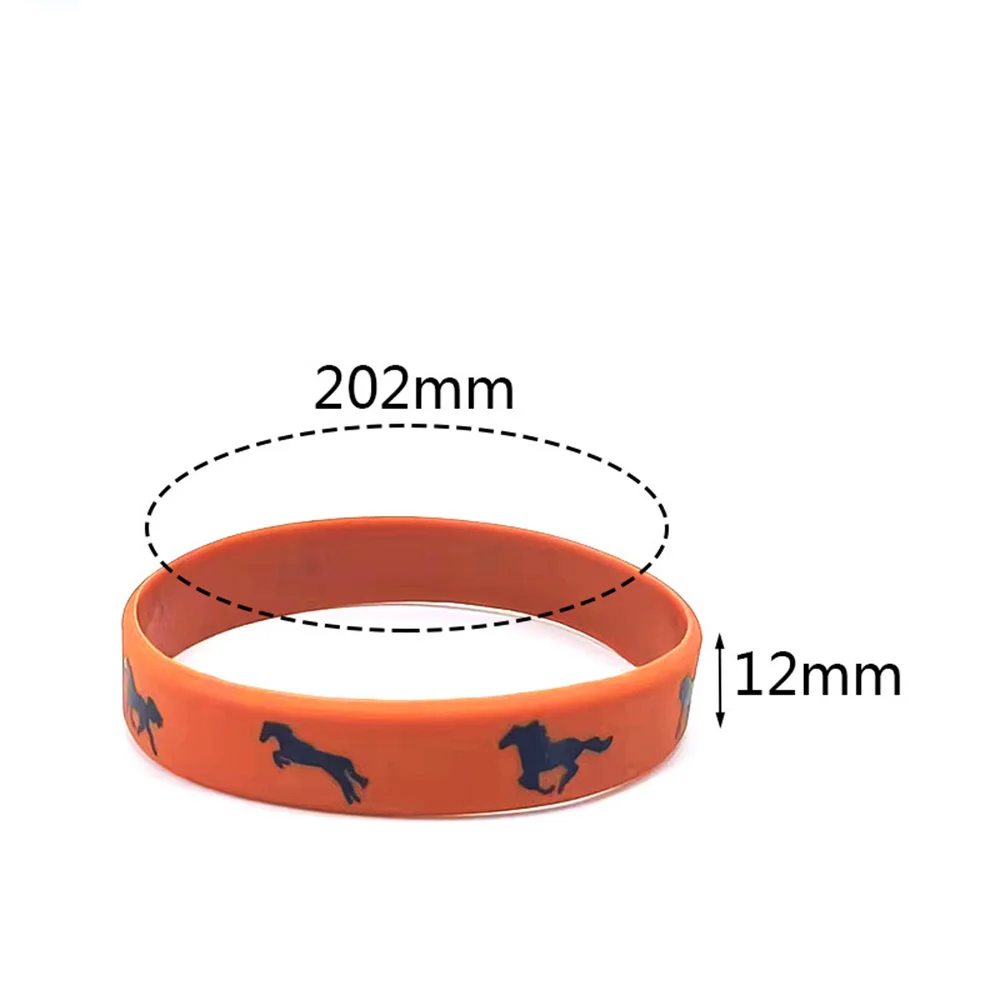 12PCS Horse Bracelets Derby Day Horse Race Party Supplies Horse Lovers Birthday Decorations Gifts Prize Silicone Wristbands