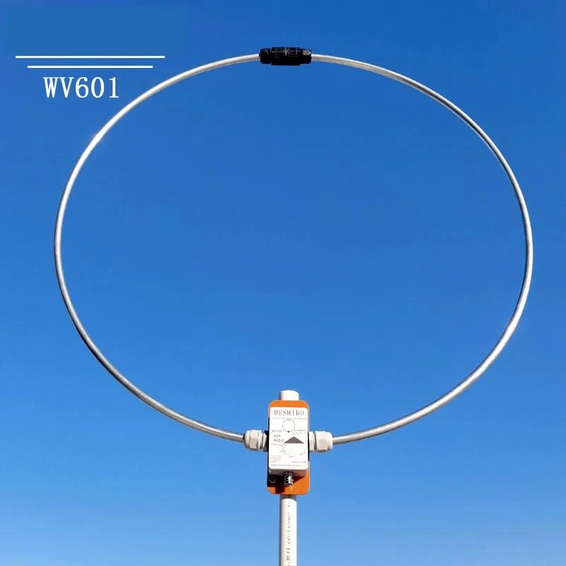 DESHIBO WV-601 Loop Antenna Ring 0-999MHz Receiving Broadband Passive Loop Antenna for LW/SW/MW/FM/VHF/UHF/AIR