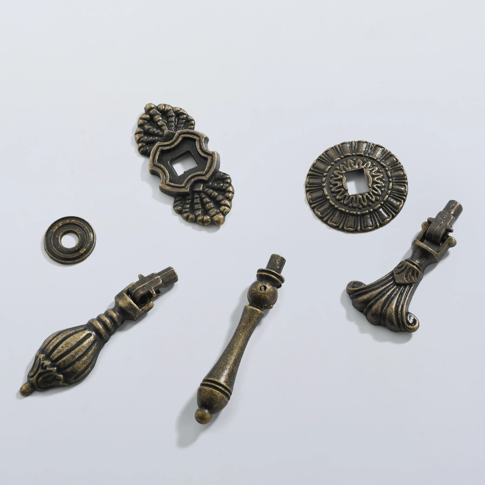 European Pastoral Single Hole Bronze Cabinet Door Wardrobe Antique Handle Zinc Alloy European Style Handle Door Handle