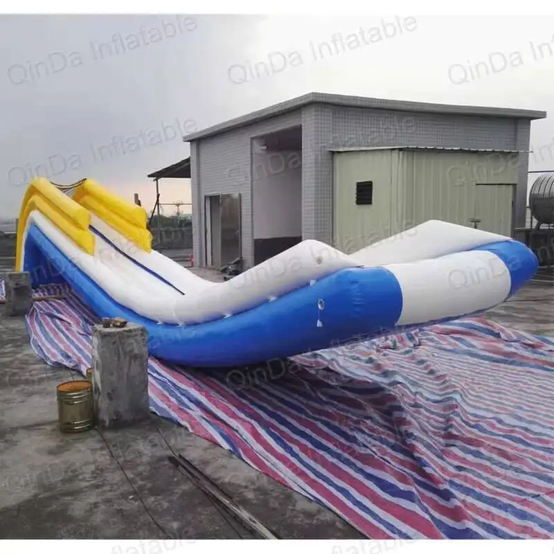 

0.9mm Giant Adult Inflatable Floating Water Slide On Sea , Yacht Inflatable Water Slide For Lake Boat