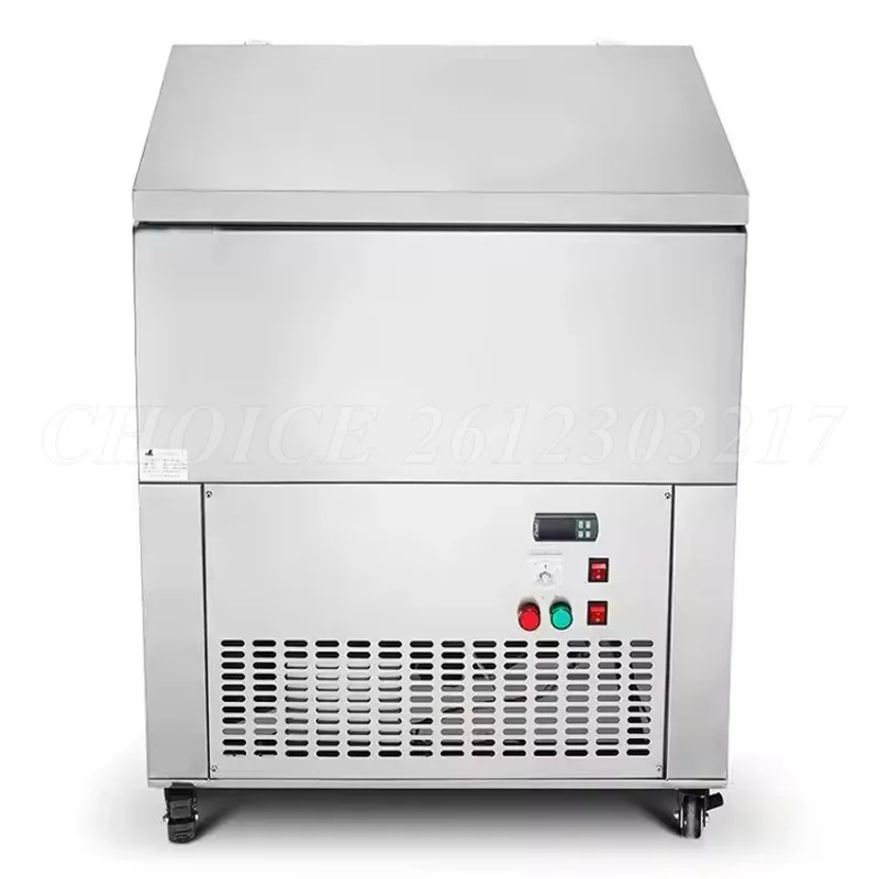 Tasty Snow Shaved Industrial Ice Block Making Machine Automatic Electric Fruit Ice Cream Block Moulding Forming Making Machine