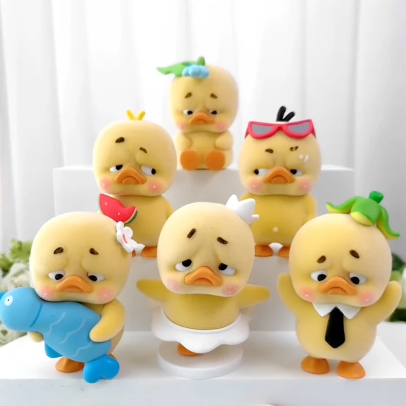 

Upsetduck Stop The Spiral Duck Series Blind Box Toy Mini Upset Duck Mystery Box Action Figure Doll Desktop Ornament Surprise Bag