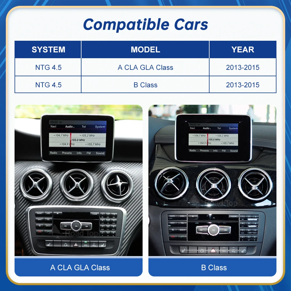 Touch Display Multimedia Speler voor Mercedes Benz A/GLA/CLA/B KLASSE W176 X117 X156 W463 W246 2013-2015 NTG4.5 GPS Carplay Scherm