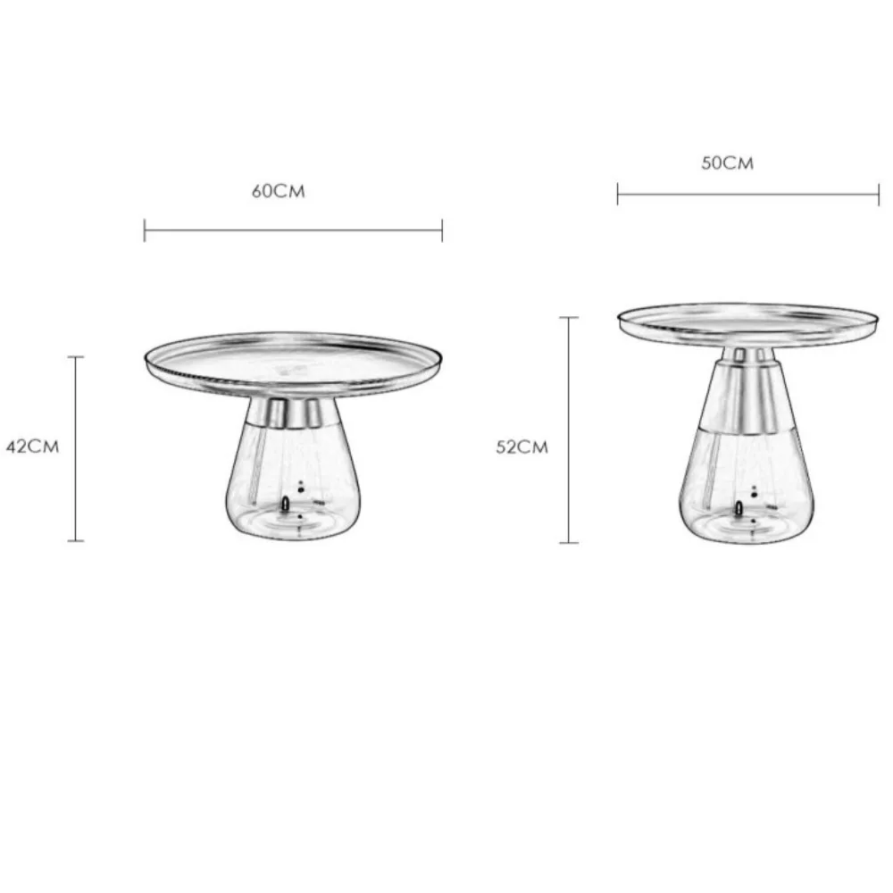 Nordic metalowy stolik kawowy do salonu lekkie luksusowe meble do salonu okrągły prosty i kreatywny przezroczysty stolik do herbaty Ins