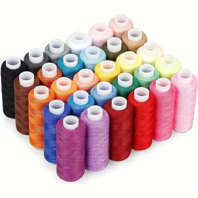 1 Set OF 10 Rolls Polyester 402 Sewing Thread For Manual and Mechanical Use, 400 Yards, DIY