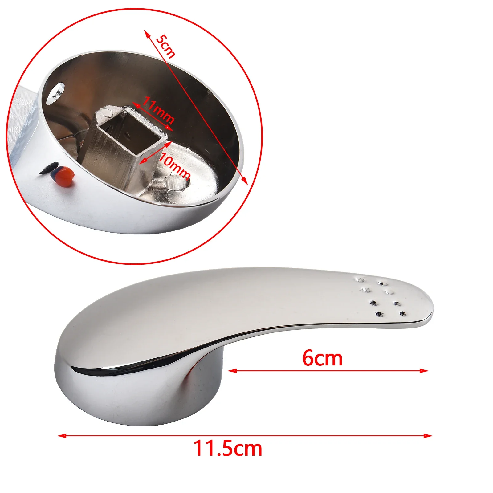 Manija de grifo de aleación de Zinc para cocina y baño, accesorio de repuesto, palanca de viaje, 1 piezas