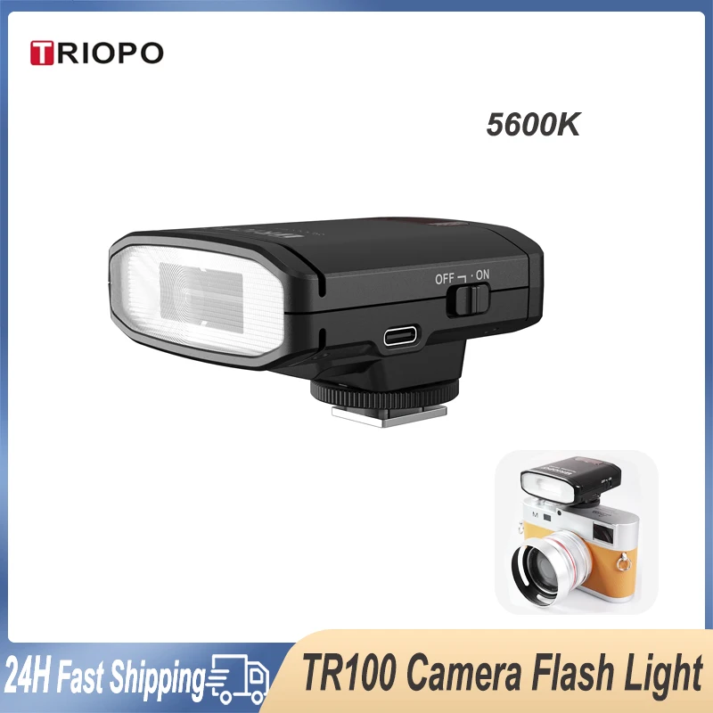 TRIOPO TR100 Camera Flash Light Mini Speedlite Standard Hot Shoe Mount  for Nikon canon Fuji sony Panasonic Olympus DSLR Camera