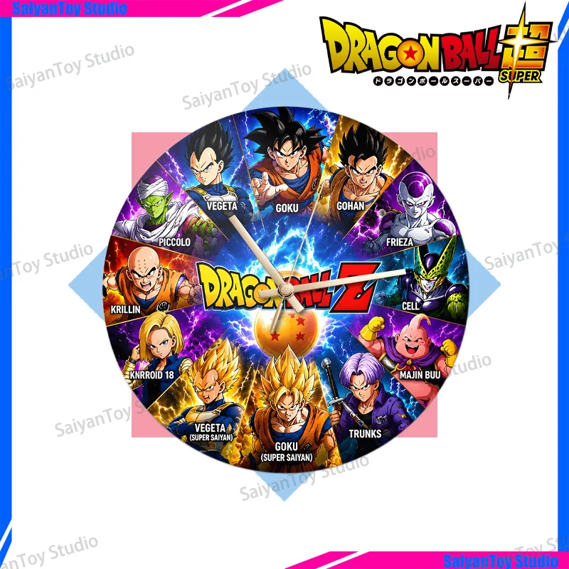 NEW Japanese Dragon Ball Z Anime peripheral wall clock Mute Vegeta Gohan Majin Buu Frieza Character clock bedroom living room