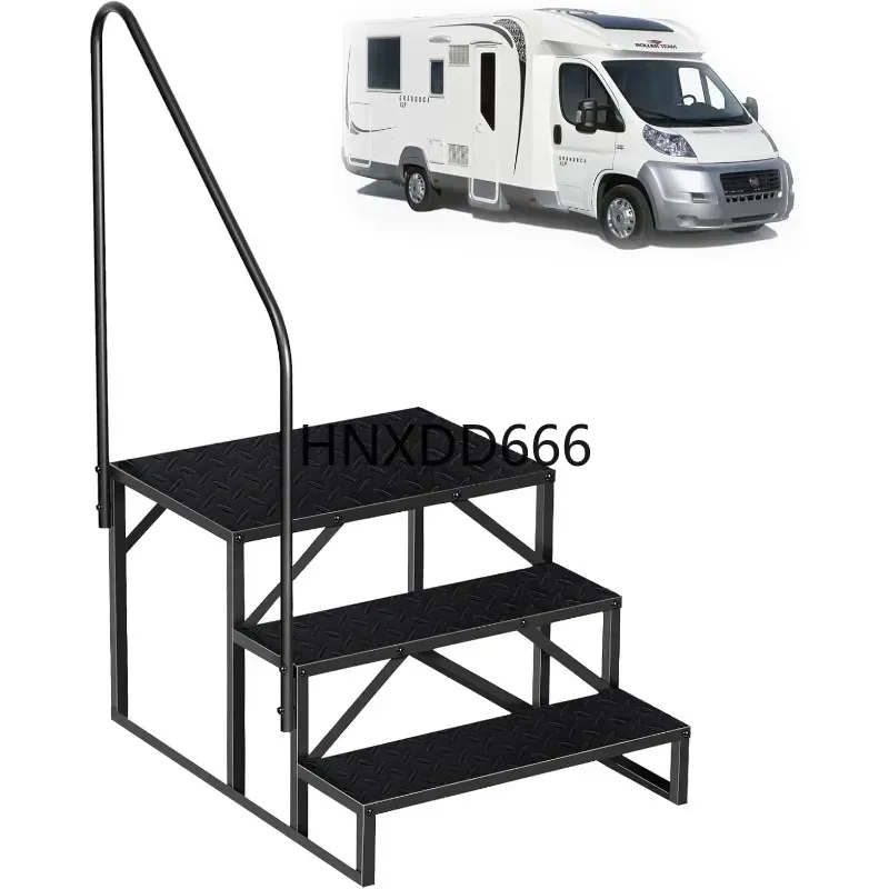 

Hot Tub Steps with Handrail 3 Step RV Steps Update 3.0 Outdoor RV Stair with Anti-Slip Pedals｜RV Ladders for Travel Trailers