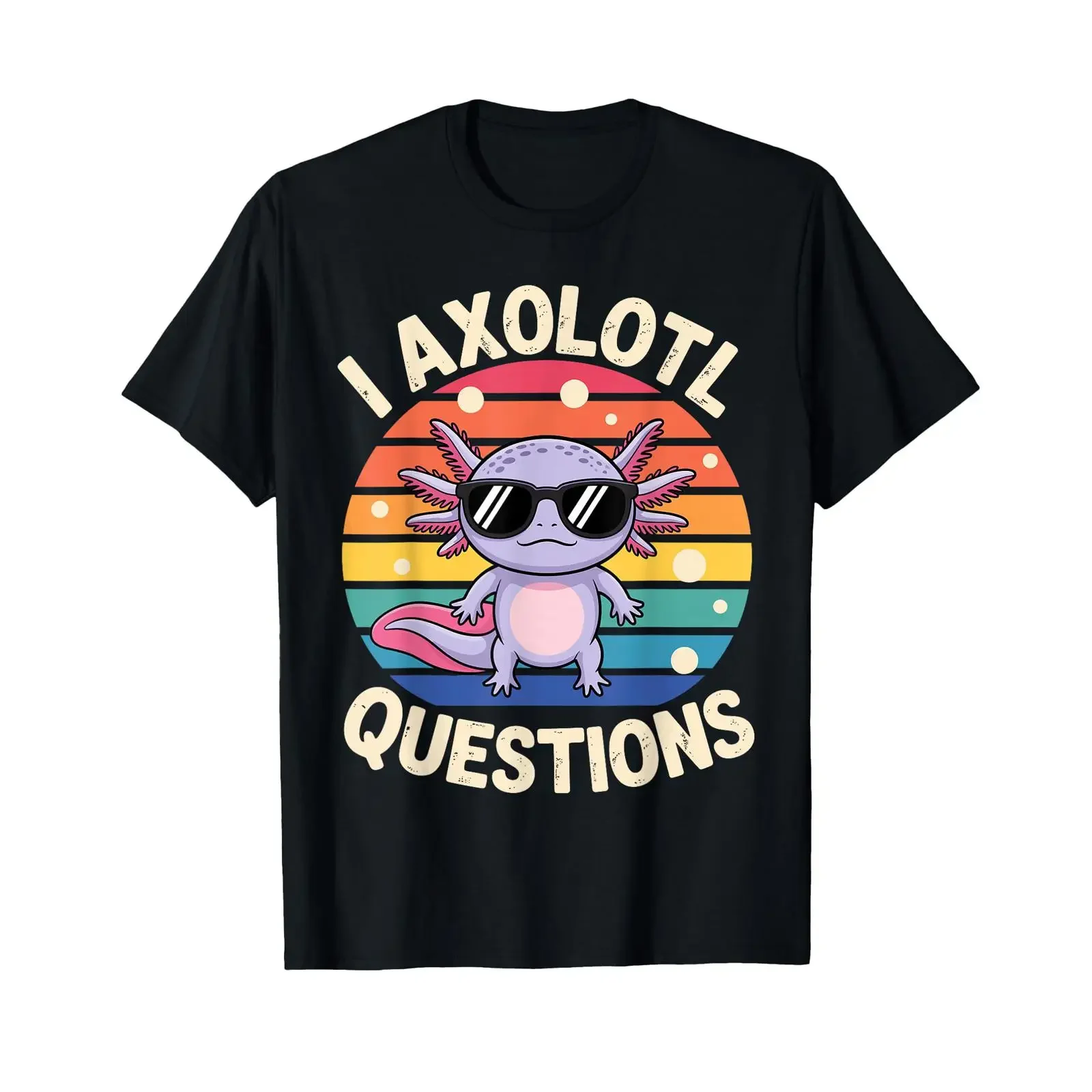 Funny Axolotl Design for Kids Lover T Shirt vintage Washed Casual Versatile Stretched graphic Unisex homme Slightly