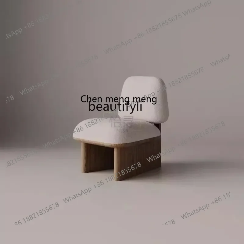 

182AMedieval solid wood sofa chair hotel reception leisure chair creative design homestay single chair