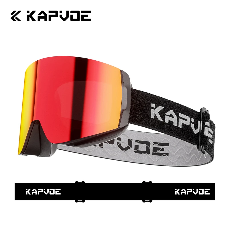 KAPVOE UV400 Anti-fog Ski Goggles Snowboard Magnetic ski goggles Skating Snowmobile Winter Outdoor Sports skiing Protective Mask