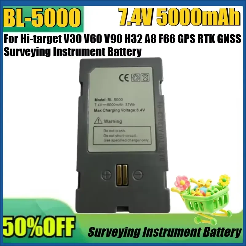 

New BL-5000 7.4V 5000mah Battery For Hi-target V30 V60 V90 H32 A8 F66 GPS RTK GNSS Surveying Instrument Battery 7.4V 5000mah