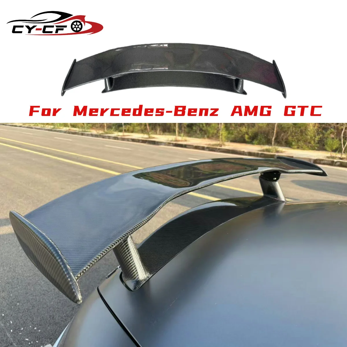 

For Mercedes-Benz AMG GTC 2015 2016 2017 2018 2019 2020 2021 2022 Real Carbon Fiber Car Rear Wing Trunk Lip Spoiler