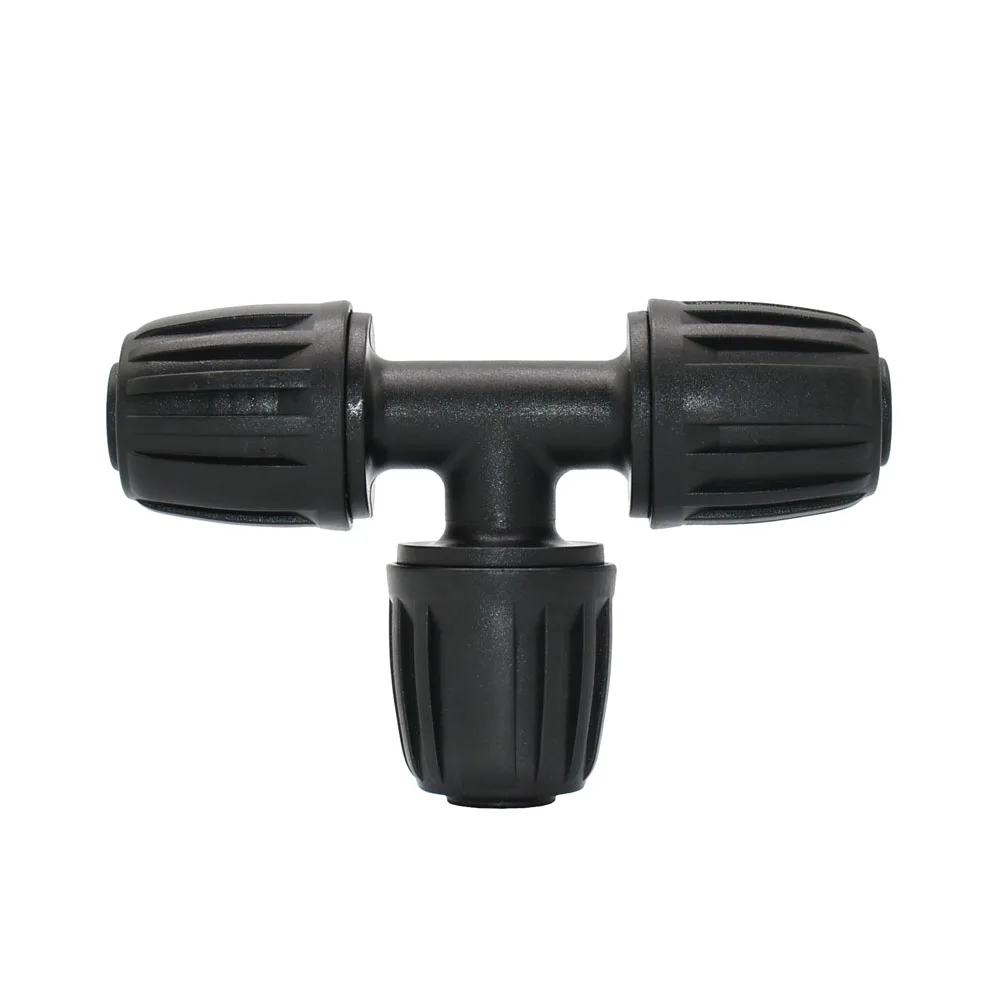 20mm x 4mm PE Hose Fittings Tee Water Splitter Elbow Straight End Plug Connector Reducer Connector