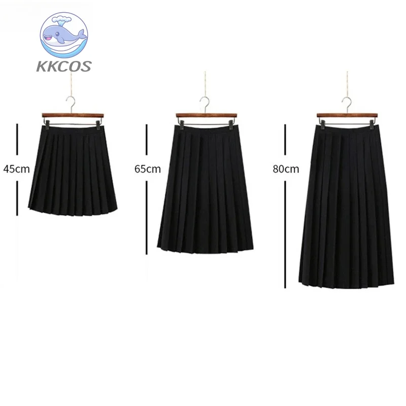 

Черные/темно-синие женские плиссированные юбки, короткие длинные женские летние юбки с высокой талией, японские юбки JK, модная студенческая форма