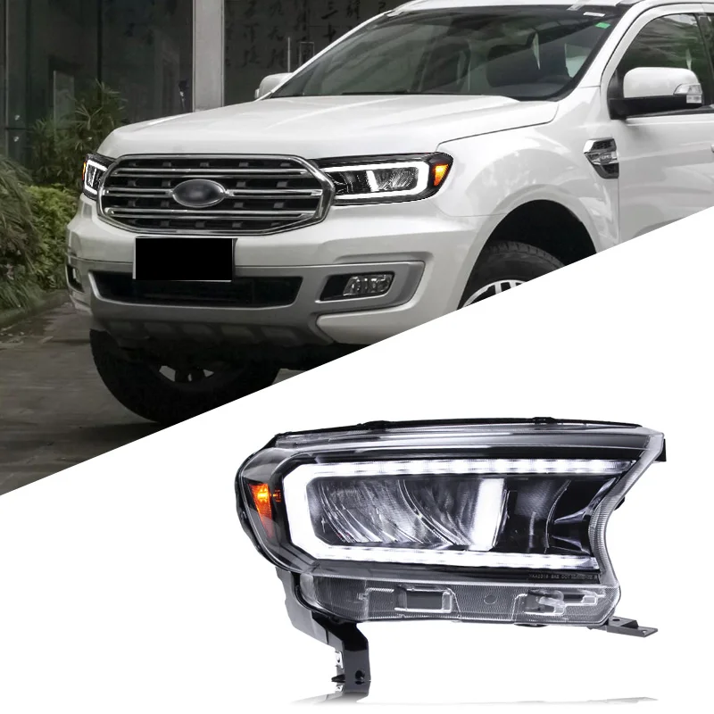 Suitable for Ford Everest headlight assembly Ranger modified LED headlight daytime running light running water turn signal