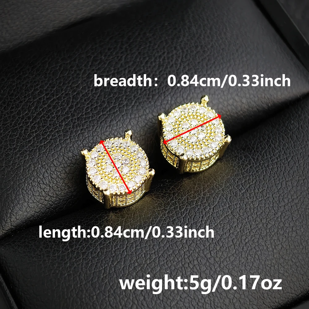 Moonso Trendy Gold Silver Color Halo Engagement Stud Earrings for Women Party Gift Jewelry Wholesale E6097 image 6