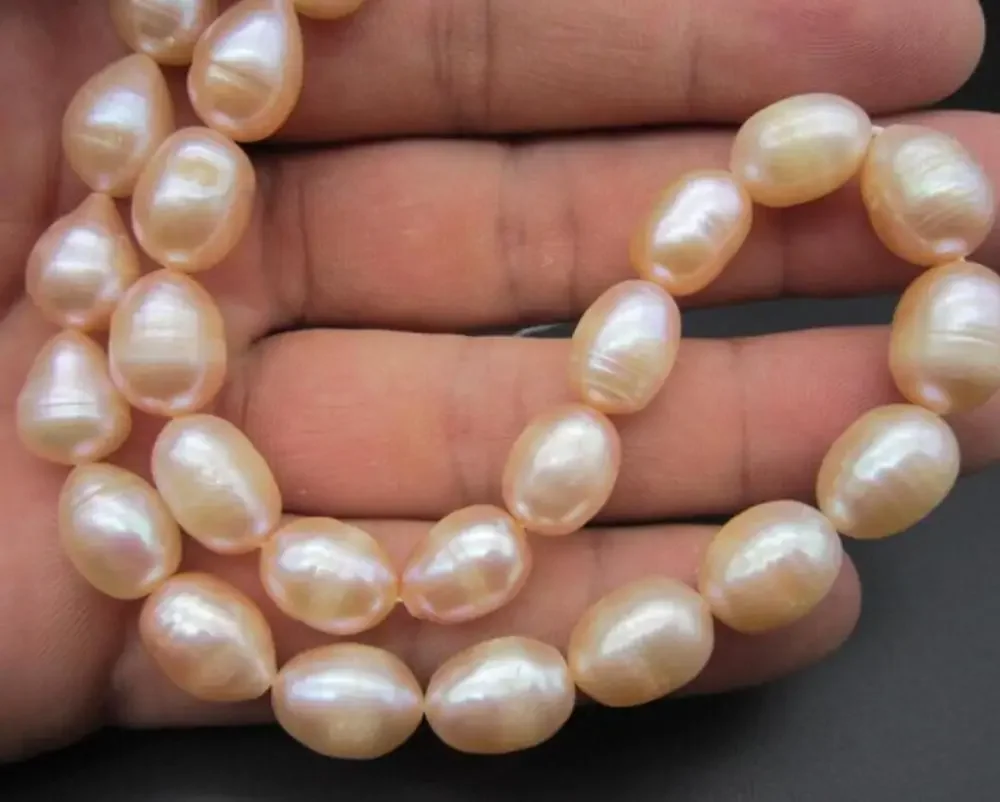 

Fashion jewelry CHARMING NATURAL PINK 8-9MM SOUTH SEA BAROQUE PEARL NECKLACE 18INCH 14K