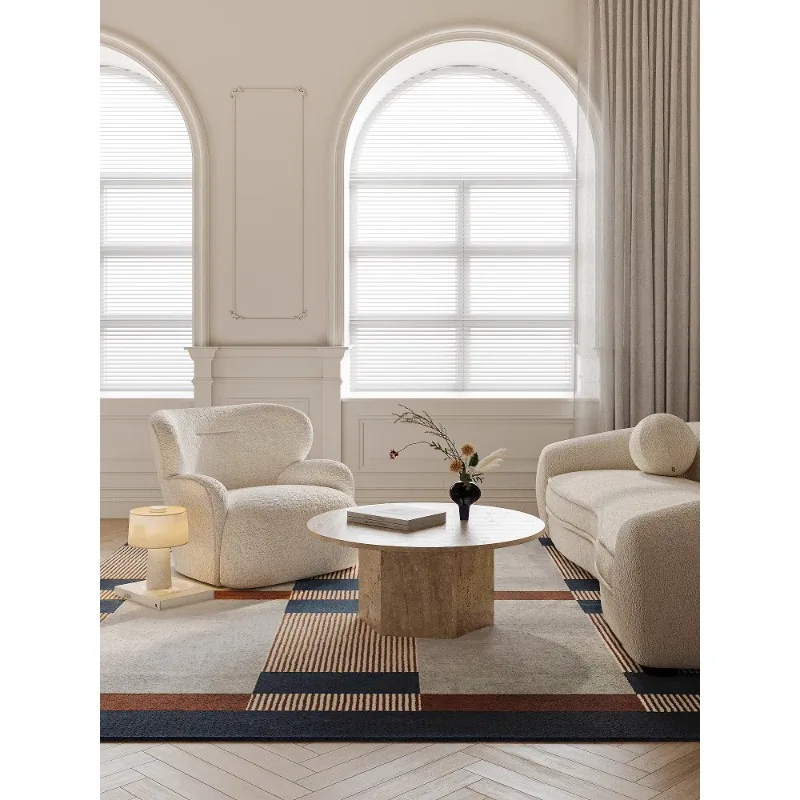 Big White Bear Leisure Chair Lamb Fleece French Cream Wind Single Sofa Living Room Bedroom Leisure Sofa