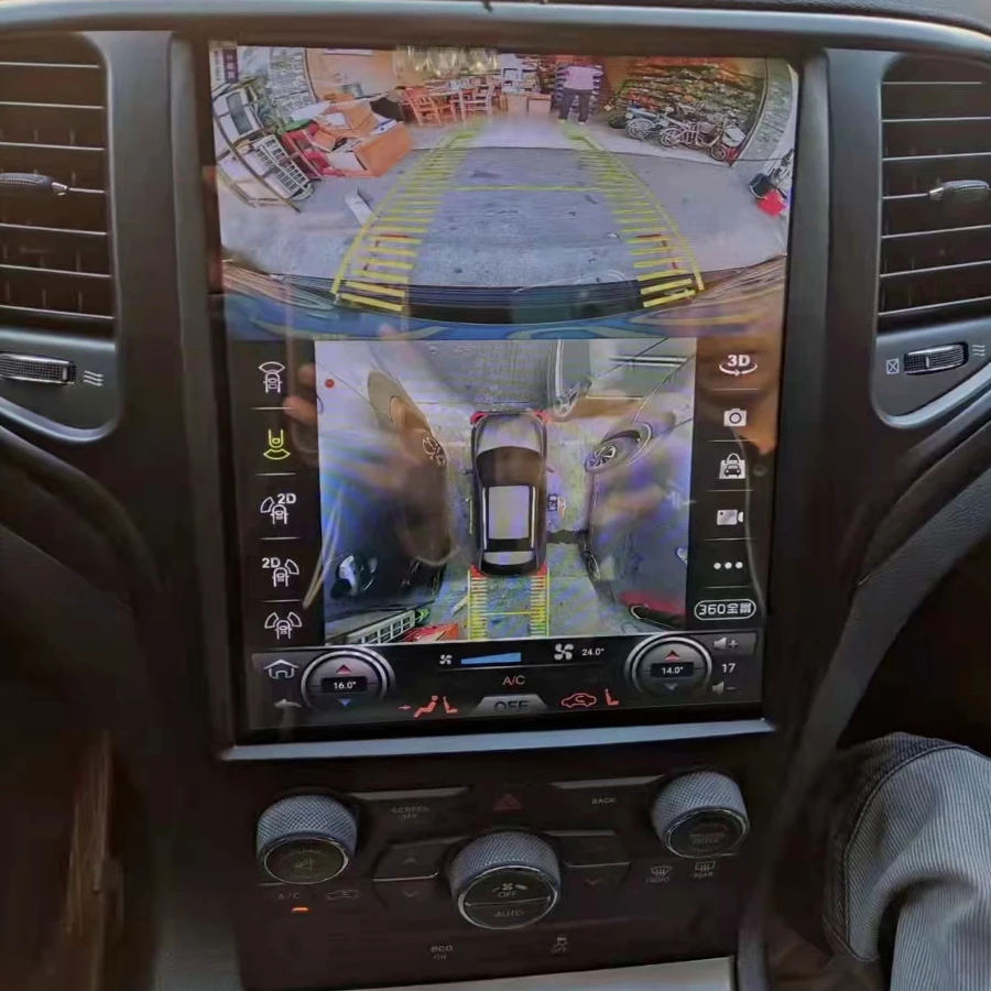 Leitor de vídeo multimídia automotivo para Jeep Grand Cherokee 2014-2017, Receptor de rádio Android, Navegação GPS, Tela de rádio