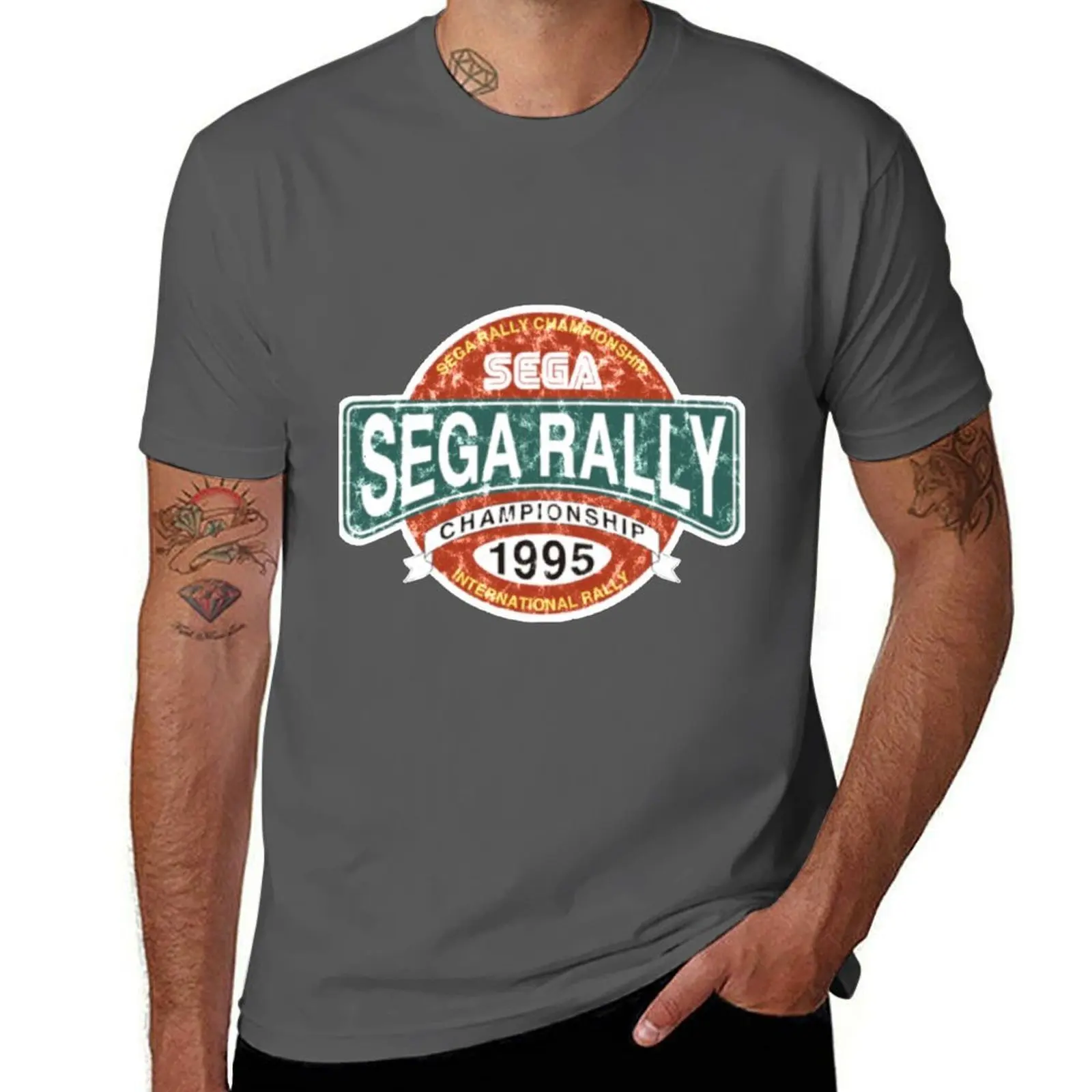 

Sega Rally Sega Rally Championship Distressed Logo _ T-Shirt Minimal Art Print T-Shirt