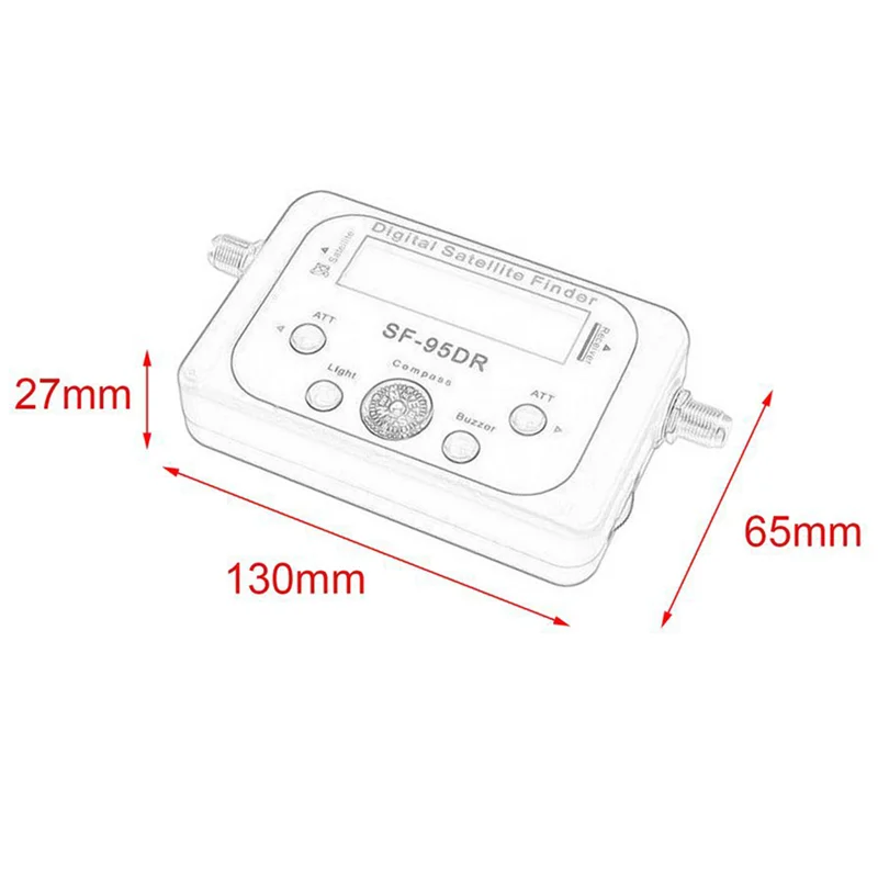 1 قطعة SF-95DR الأقمار الصناعية إشارة متر مكتشف الأقمار الصناعية الرقمية الأزرق البلاستيك شاشة الكريستال السائل الصغيرة الرقمية Satfinder