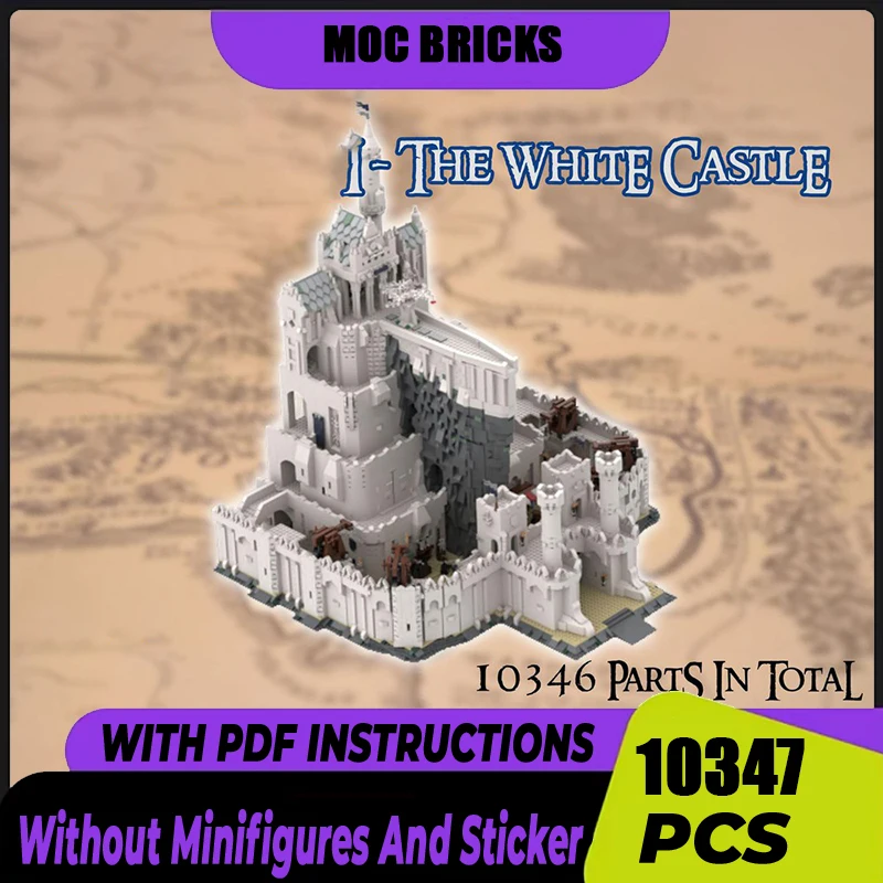 Ring Movie Model Moc Building Bricks The White Castle Technology Modular Blocks Gifts Christmas Toys Holidays DIY Sets Assembly