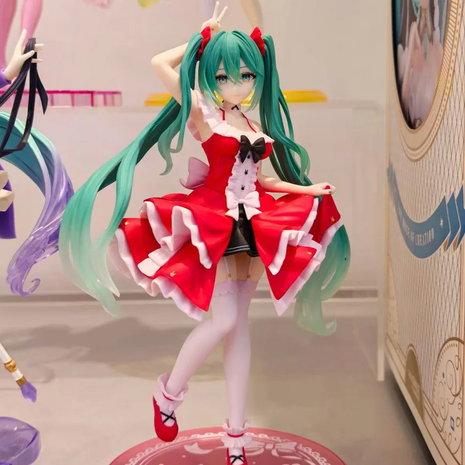 Hatsune Miku Anime-Figur - Niedliche PVC-Actionfigur Kawaii Stehende Cartoon-Modellpuppe als Geburtstagsgeschenk für Kinder
