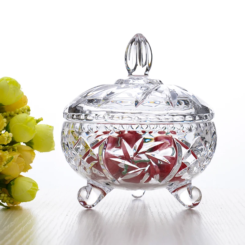 

Transparent Butterfly Glass Storage Jar Jewelry Box with Lid Wedding Candy Gift Jar Candle Aromatherapy Bottle Cabinet Decor New