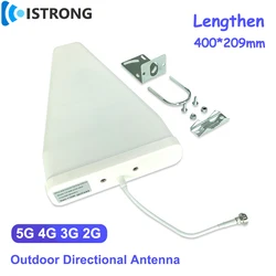 Antena de período de registro direccional para exteriores, amplificador de alta ganancia de 10dBi, 800-3700MH, n-hembra para teléfono móvil, 5G/4G/3G/2G