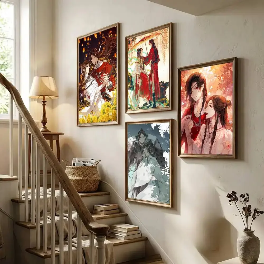 Tian Guan Ci Fu H-Heaven Official Blessing Poster High Quality Wall Art For Home Office Bedroom Living Room Hallway Bar Perfect