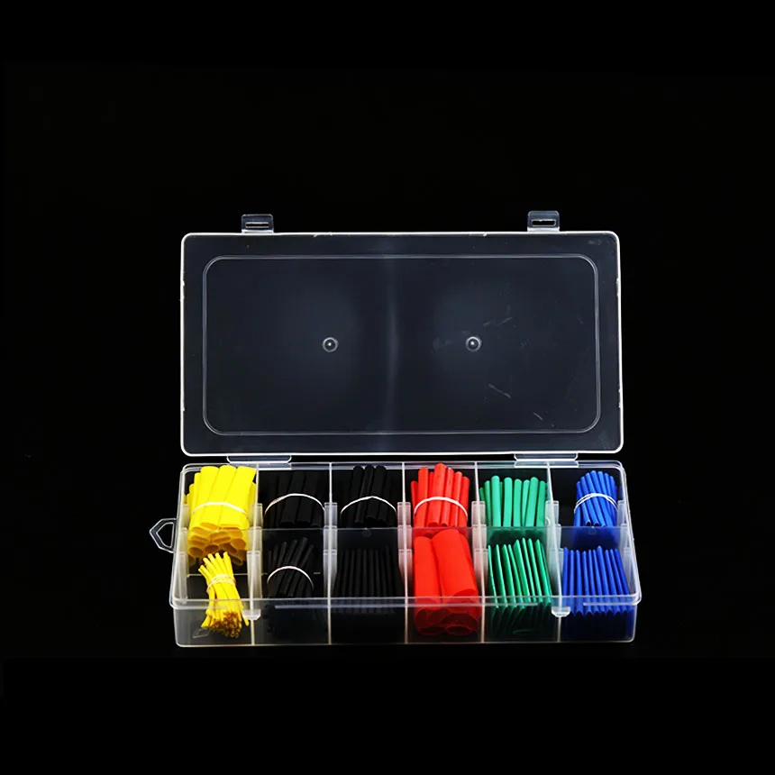 Clear White Black 2:1 Wire Protective Thermoretractable Tubes Heat Shrinkable Sleeve Heat-Shrink Tubing Assortment Kit For Cable