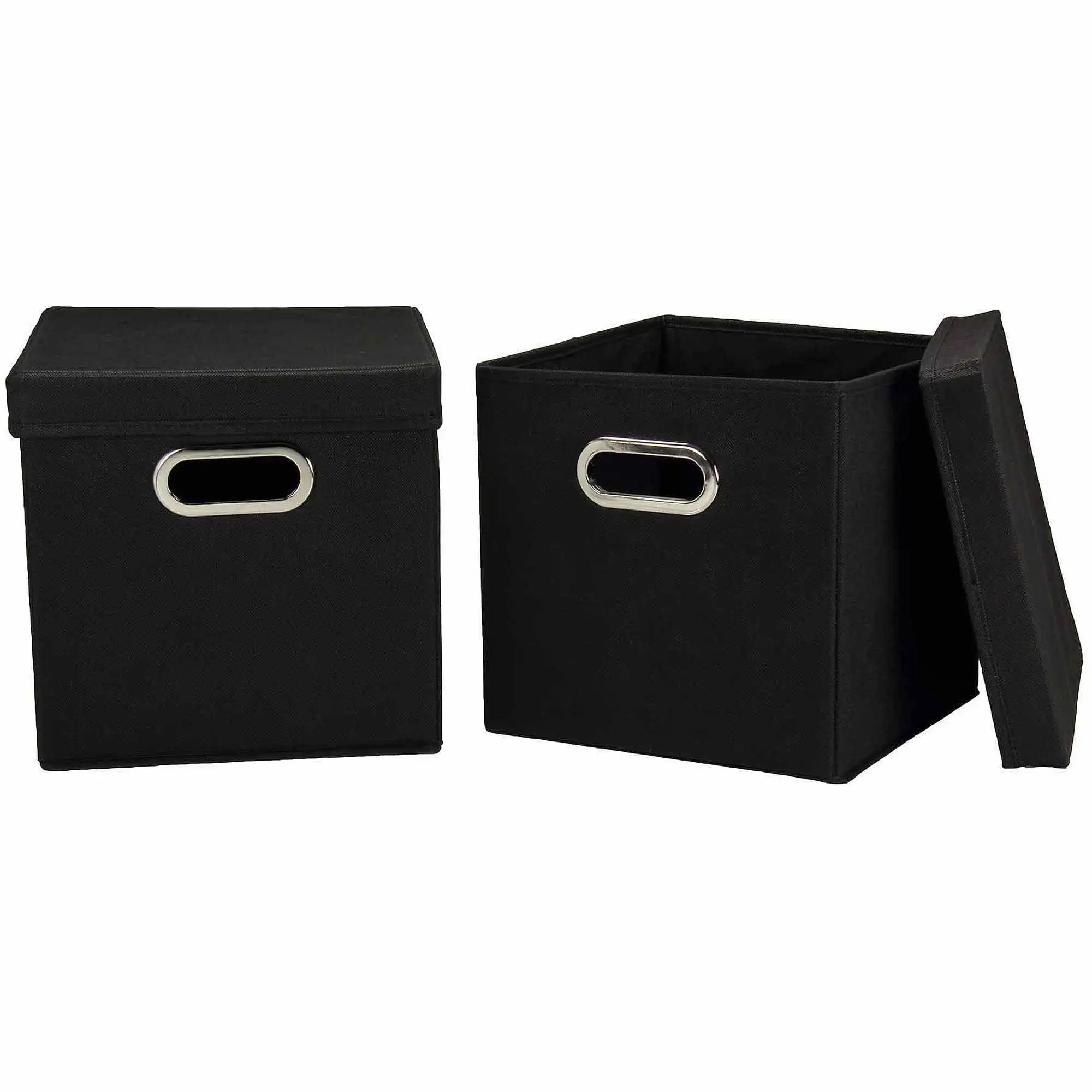 

Household Essentials Cube Set with Lids, 2pk, Black