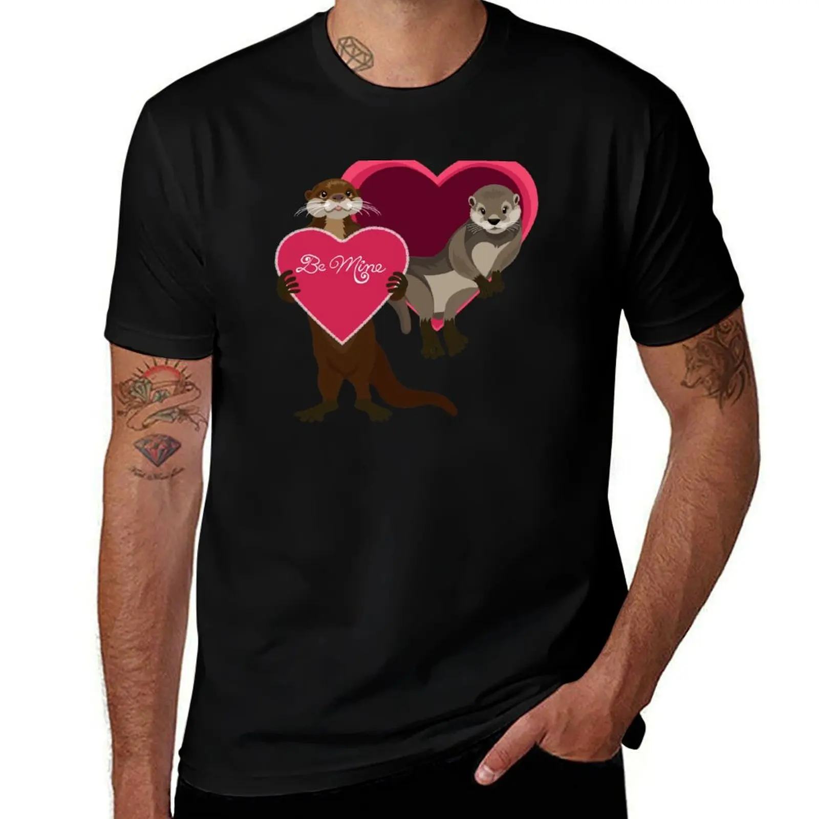 Love Otters - Be Mine T-Shirt customs design your own designer shirts men t shirts high quality