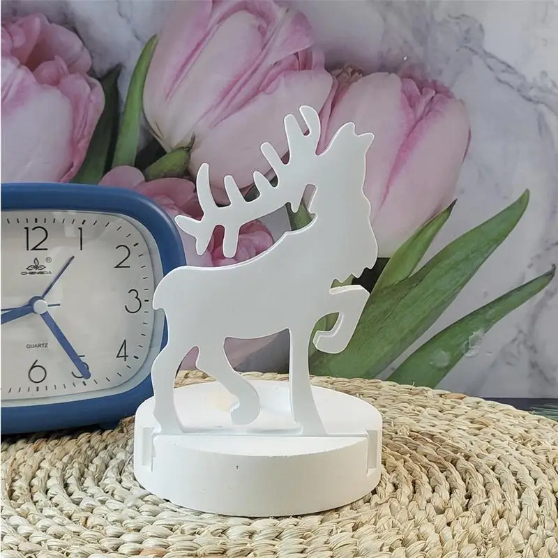 Silicone Candle Holder Mold Christmas Candle Mold Moose-Shaped Plaster Candle Holder Decor Mold Scented Candle Holder MoldFor